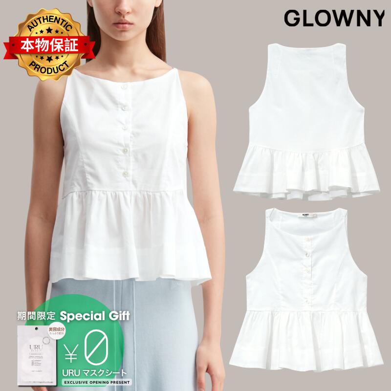 Glowny グロウニー 【本物保証】 シャツ ストリート系 レディース G Ruffled Button Blouse