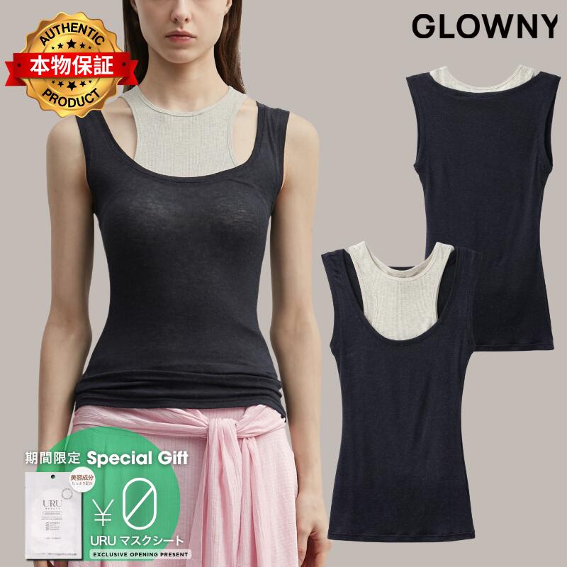 Glowny グロウニー 【本物保証】 Tシャツ ストリート系 レディース Soft Layered Scoop Top