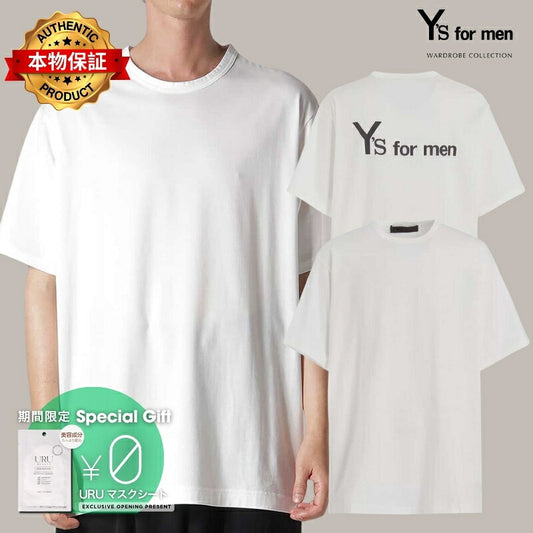 Ys for men 【本物保証】 Tシャツ ストリート系 メンズ Y's for men BIG LOGO PRINT SHORT SLEEVE T-SHIRT