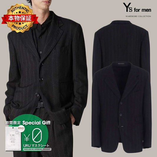 Ys for men 【本物保証】 ジャケット ストリート系 メンズ ZIP OPENED CUFF 3-BUTTON JACKET