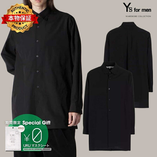 Ys for men 【本物保証】 シャツ ストリート系 メンズ 100/2 BROAD SHIRT WITH TRIPLE COLLAR