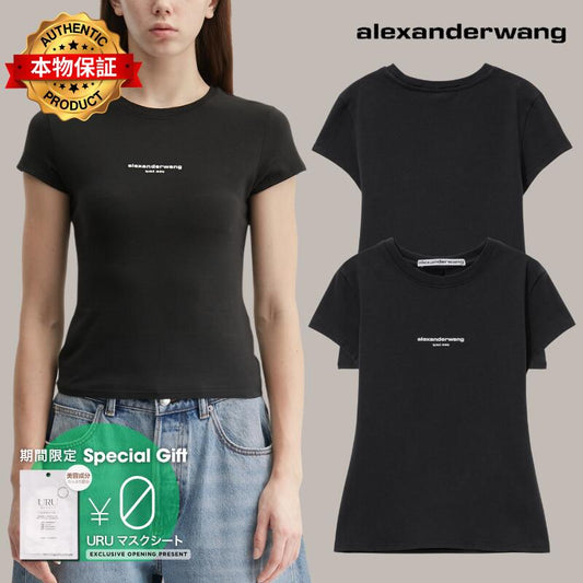 Alexander Wang アレキサンダーワン 【本物保証】 Tシャツ ストリート系 レディース Logo Print Fitted Tee