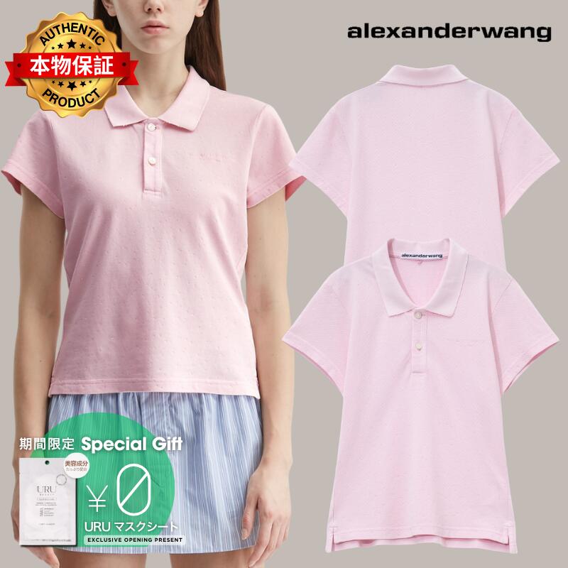Alexander Wang アレキサンダーワン 【本物保証】 Tシャツ ストリート系 レディース Shrunken Polo Tee