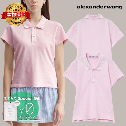 Alexander Wang アレキサンダーワン 【本物保証】 Tシャツ ストリート系 レディース Shrunken Polo Tee