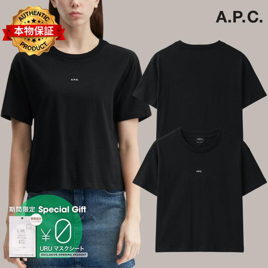 Apc アーペーセー 【本物保証】 Tシャツ ストリート系 レディース BOXY MICRO LOGO T-SHIRT