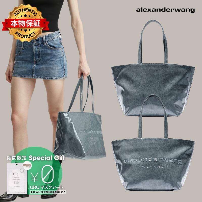 Alexander Wang アレキサンダーワン 【本物保証】 バッグ ストリート系 レディース Lacquered Denim Punch Large Tote