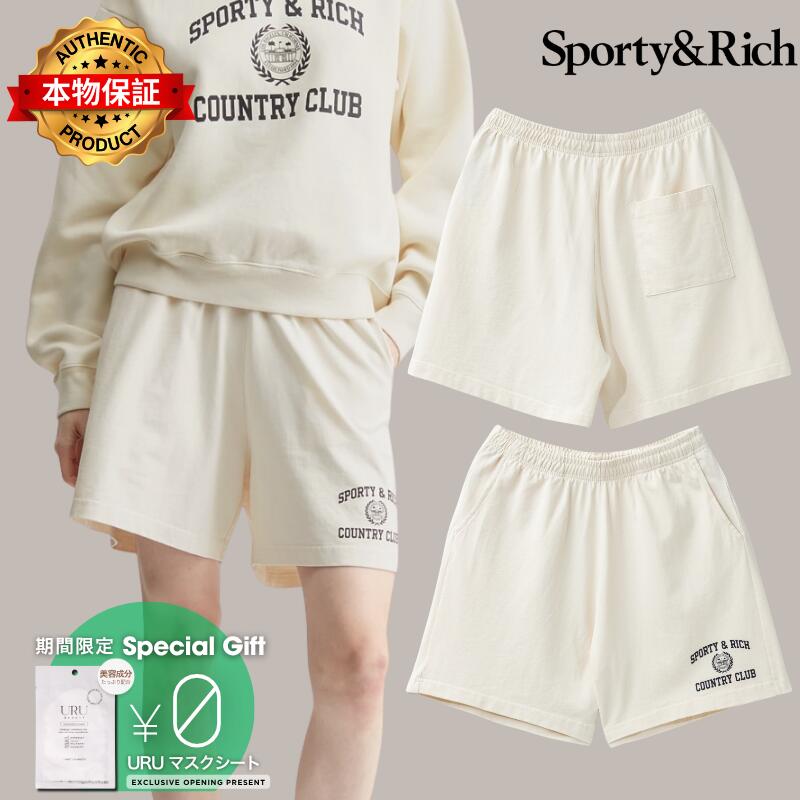 Sporty And Rich スポーティ＆リッチ 【本物保証】 ショートパンツ ストリート系 レディース Varsity Crest Gym Short