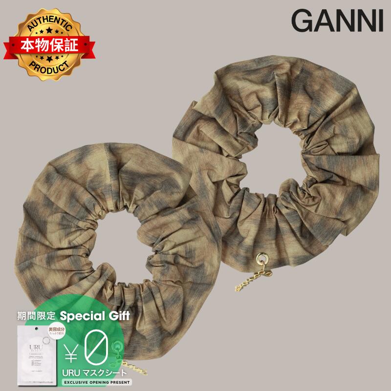 Ganni ガニー 【本物保証】 アクセサリー ストリート系 レディース PRINTED IKAT SCRUNCHIE