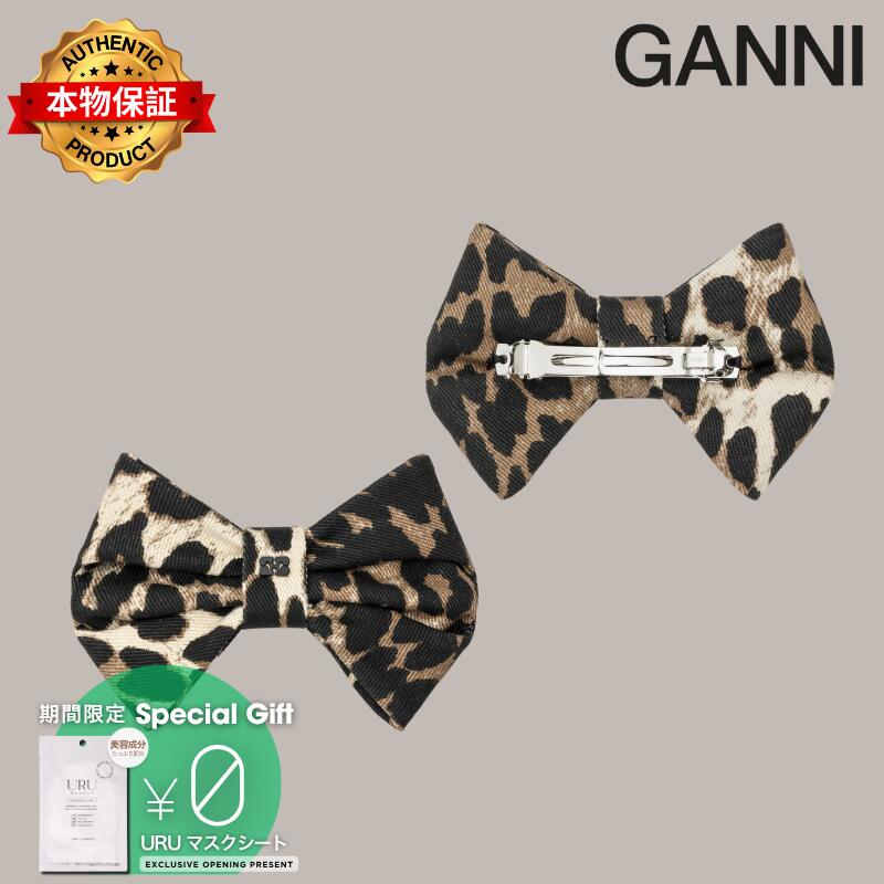 Ganni ガニー 【本物保証】 アクセサリー ストリート系 レディース Leopard Bow Hairclip