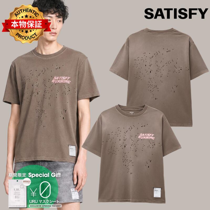 Satisfy SATISFY 【本物保証】 シャツ ストリート系 メンズ MothTech(TM) T‐Shirt With Wave Logo