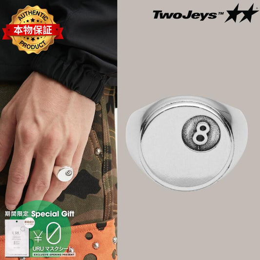 Twojeys トゥージェイズ 【本物保証】 リング ストリート系 ユニセックス 8 Ball Ring