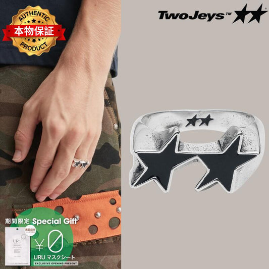 Twojeys トゥージェイズ 【本物保証】 リング ストリート系 ユニセックス Icon Black Enameled Single Ring