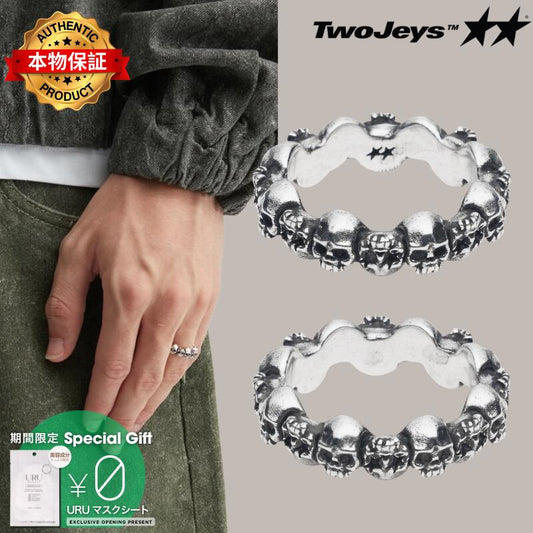 Twojeys トゥージェイズ 【本物保証】 リング ストリート系 ユニセックス Stacked Skull Ring