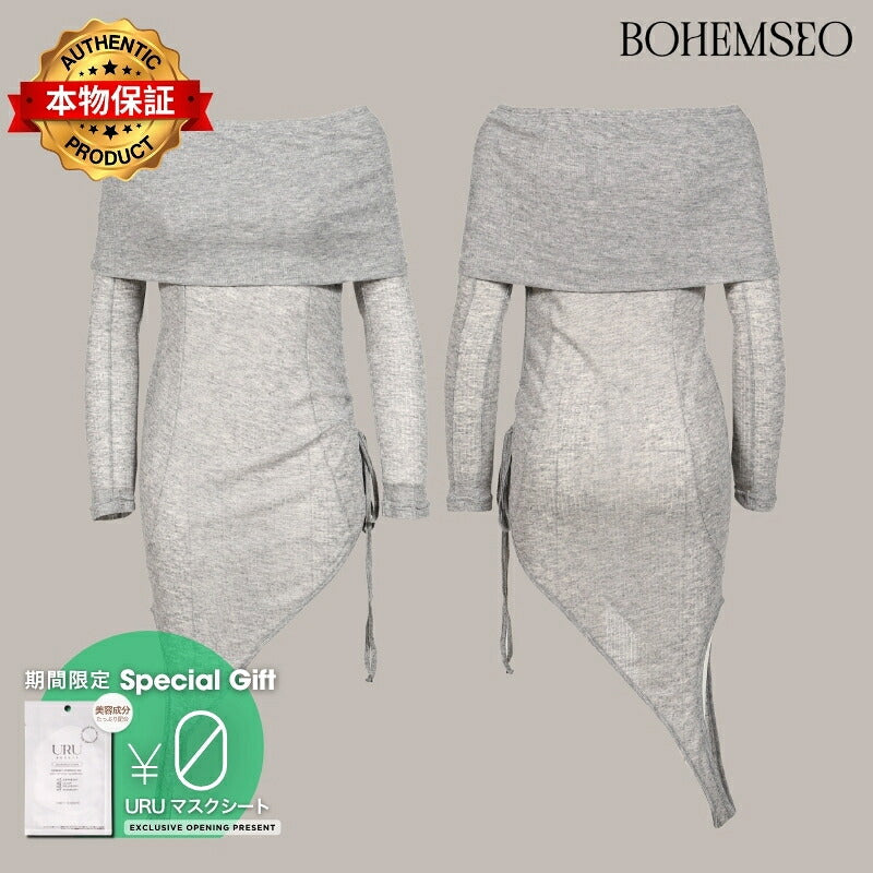 BOHEMSEO ボヘムソ 【本物保証】 シャツ ストリート系 レディース TWO-WAY OFFSHOULDER TOP / GRY