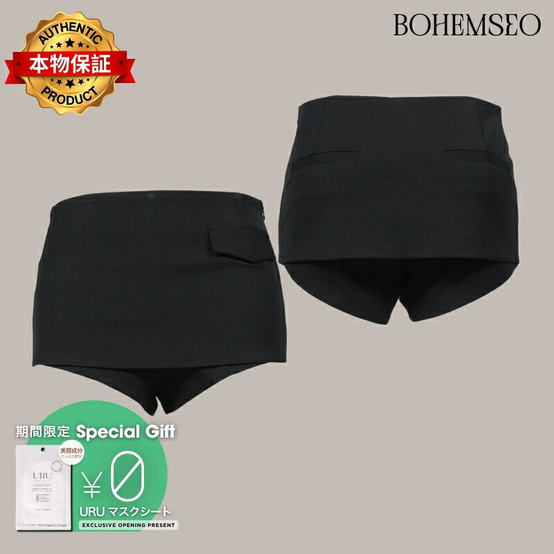 BOHEMSEO ボヘムソ 【本物保証】 スカート ストリート系 レディース OBLIQUE SKIRT PANTS / BLK