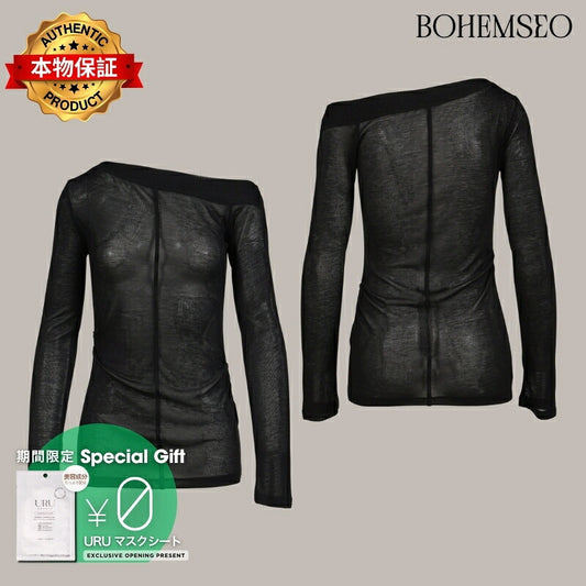 BOHEMSEO ボヘムソ 【本物保証】 シャツ ストリート系 レディース SLICK OFF SHOULDER T / BLK