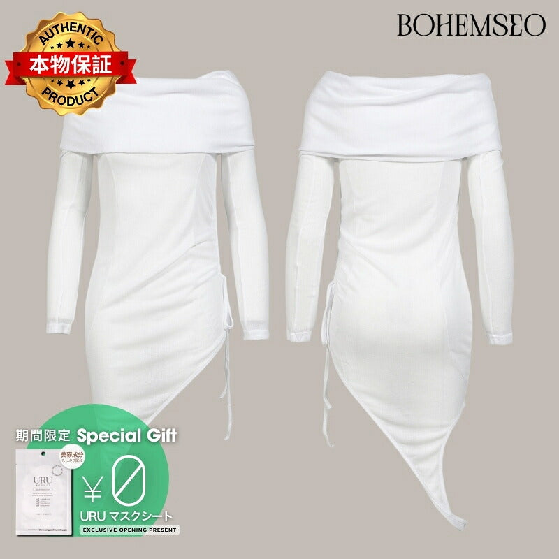 BOHEMSEO ボヘムソ 【本物保証】 シャツ ストリート系 レディース TWO-WAY OFFSHOULDER TOP / WHT