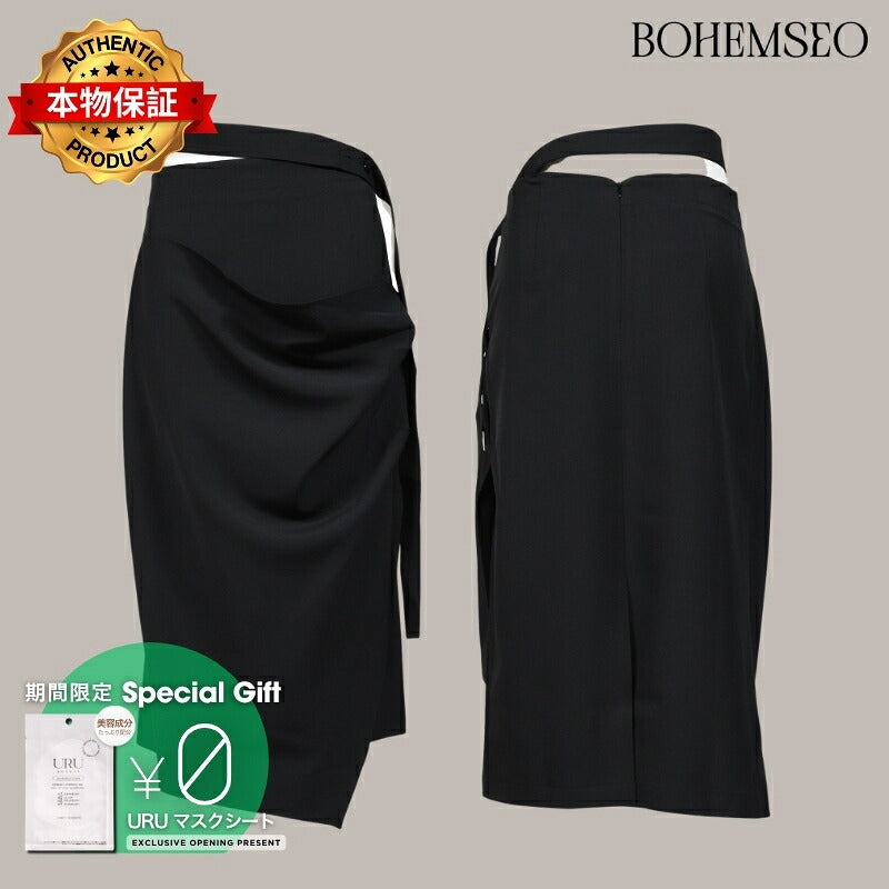 BOHEMSEO ボヘムソ 【本物保証】 スカート ストリート系 レディース SLIP DOWN SKIRT / BLK