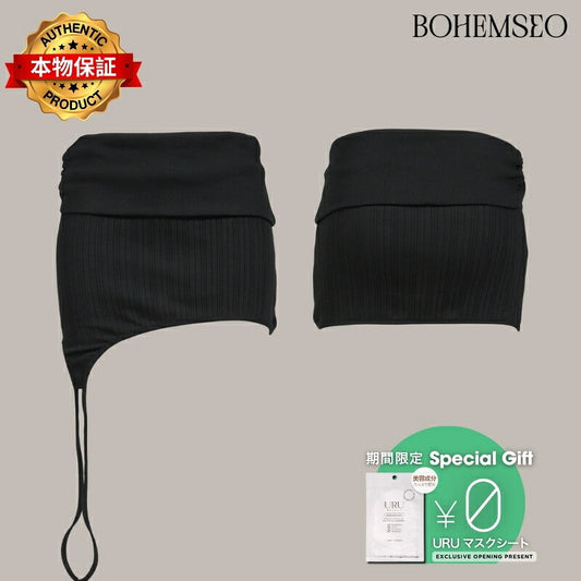 BOHEMSEO ボヘムソ 【本物保証】 スカート ストリート系 レディース FOLDED MINI SKIRT / BLK