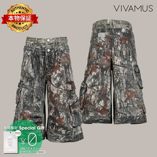VIVAMUS 【本物保証】 ショートパンツ ストリート系 レディース CAMO SHORTS / BLK