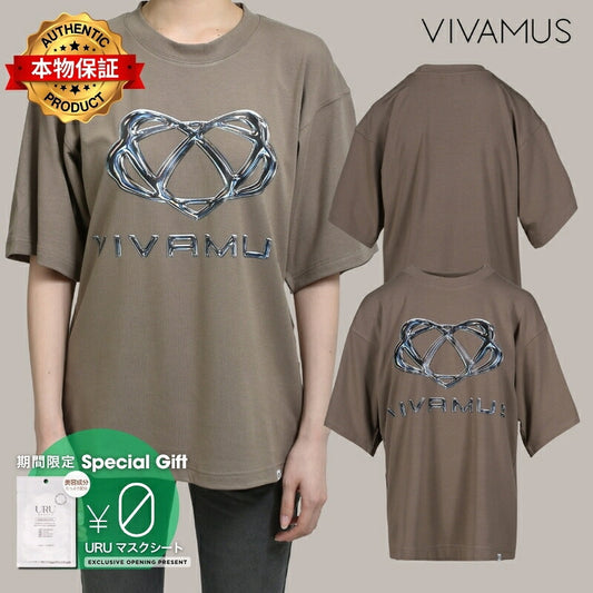 VIVAMUS 【本物保証】 Tシャツ ストリート系 レディース VIVAMUS LOGO CREWNECK T-SHIRT / BRW
