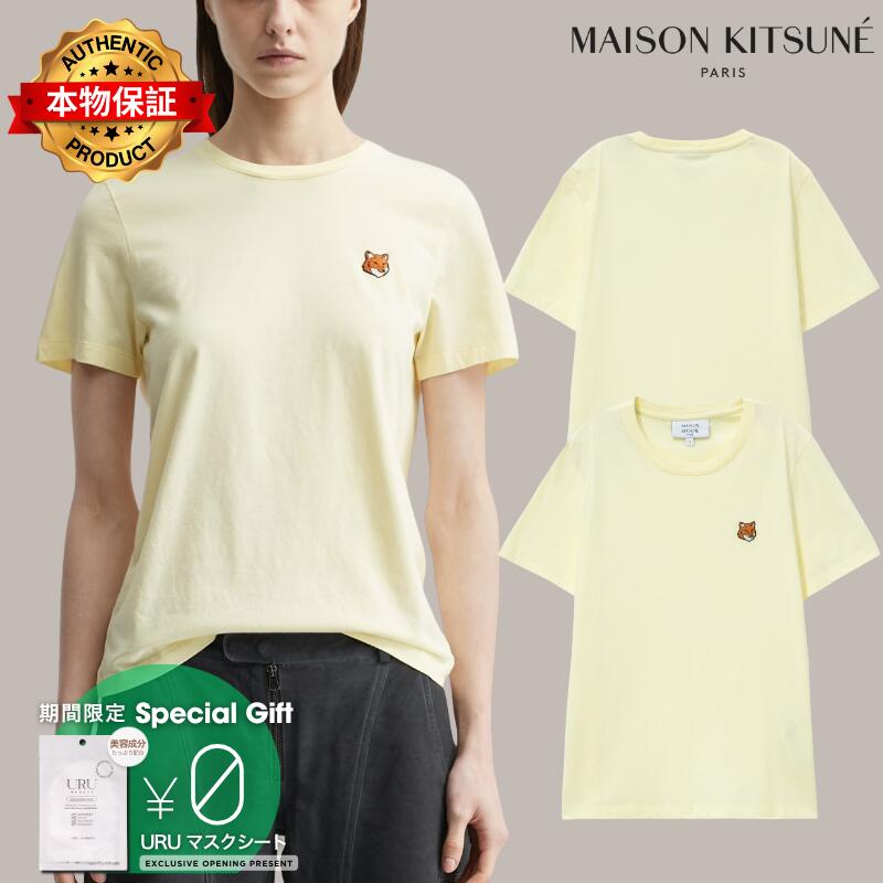 Maison Kitsune メゾン・キツネ 【本物保証】 Tシャツ ストリート系 レディース Fox Head Regular T-Shirt
