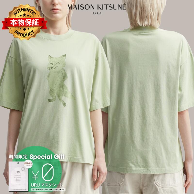 Maison Kitsune メゾン・キツネ 【本物保証】 Tシャツ ストリート系 レディース Lady Fox Boxy T-Shirt