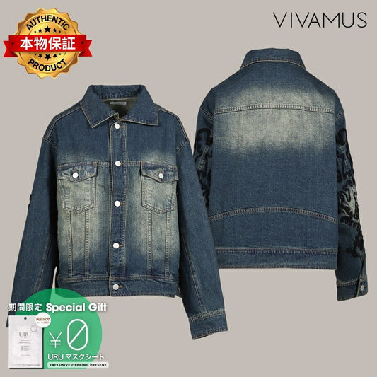 VIVAMUS 【本物保証】 ジャケット ストリート系 レディース DENIM LACE JACKET / BLU