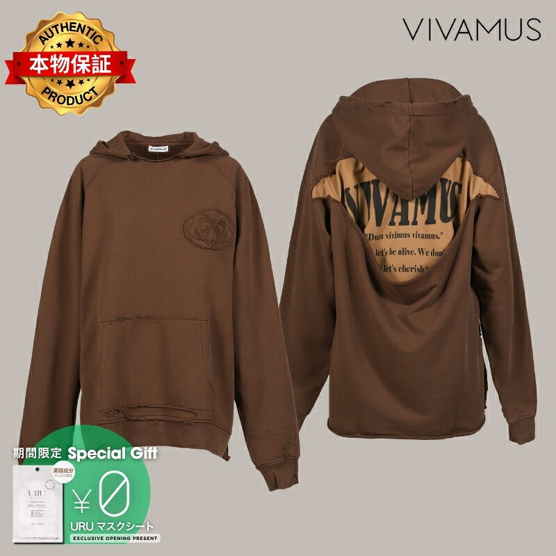 VIVAMUS 【本物保証】 パーカー ストリート系 レディース HEAVY SWEAT HOODIE / BRW