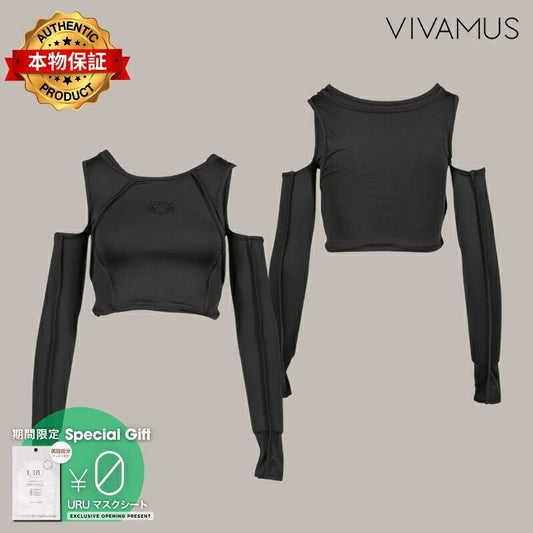 VIVAMUS 【本物保証】 シャツ ストリート系 レディース LAYERED TOPS / BLK