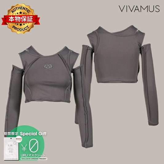 VIVAMUS 【本物保証】 シャツ ストリート系 レディース LAYERED TOPS / GRY