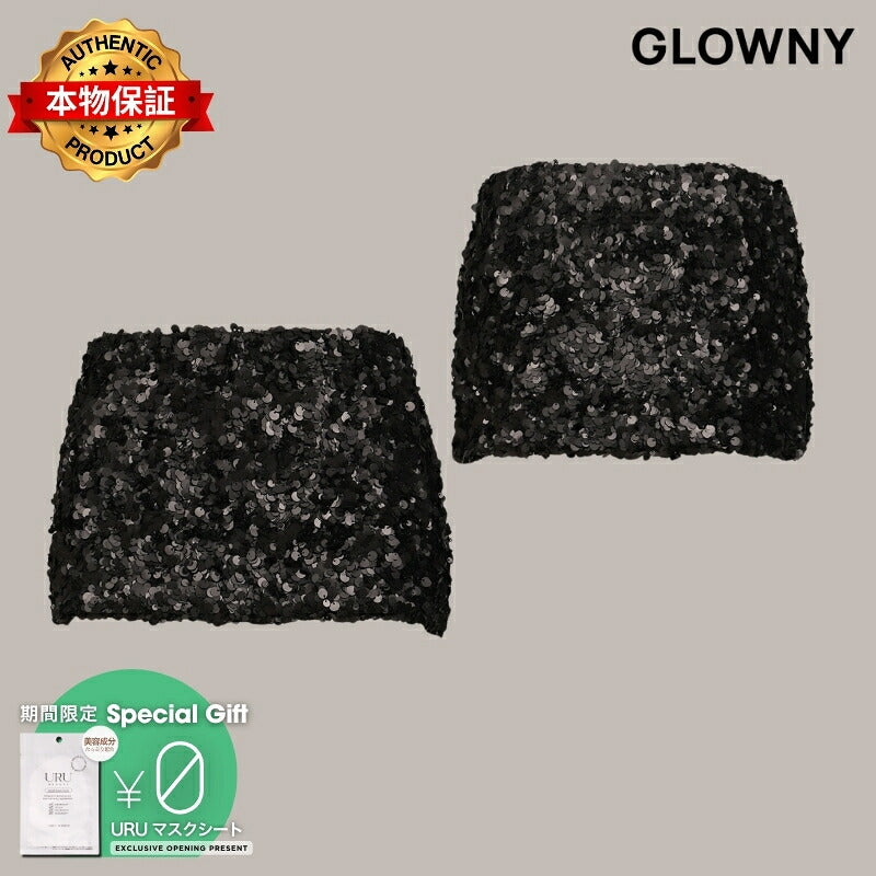 GLOWNY 【本物保証】 スカート ストリート系 レディース TWINKLE MINI SKIRT / BLK