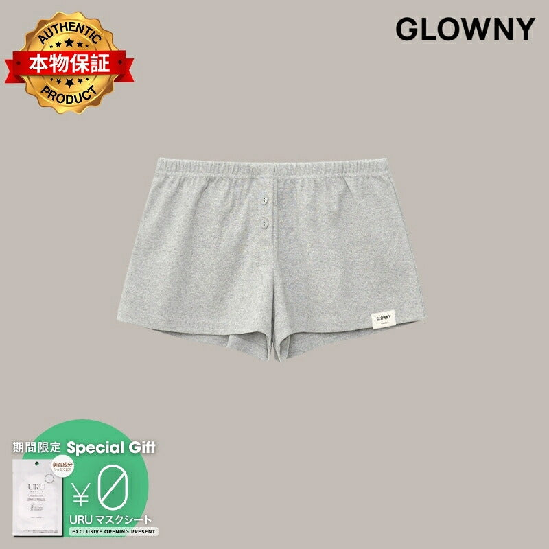 GLOWNY 【本物保証】 ショートパンツ ストリート系 レディース BUTTON FLY MINI SHORTS / MELANGE GRY