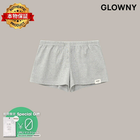 GLOWNY 【本物保証】 ショートパンツ ストリート系 レディース BUTTON FLY MINI SHORTS / MELANGE GRY