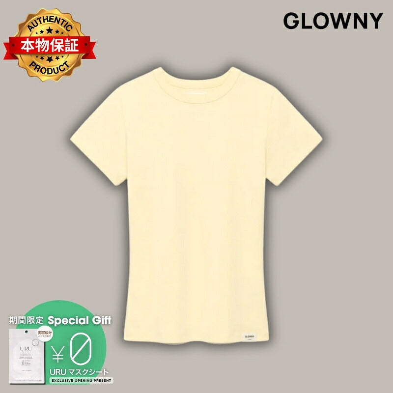 GLOWNY 【本物保証】 Tシャツ ストリート系 レディース G CLASSIC FITTED TEE / BUTTER YEL