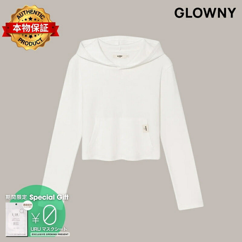 GLOWNY 【本物保証】 パーカー ストリート系 レディース G COMFORT HOODIE / WHT