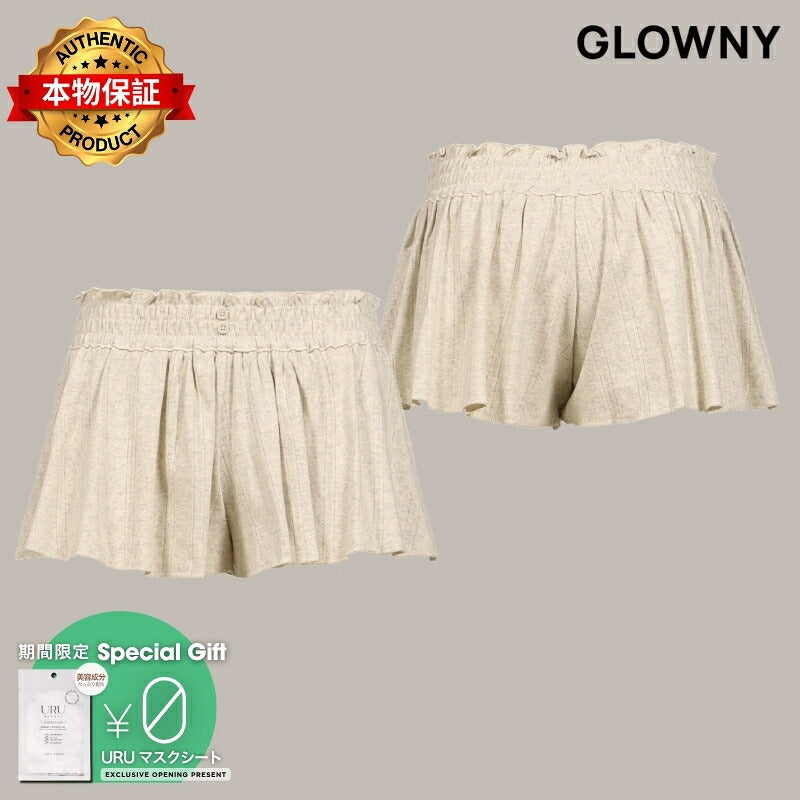 GLOWNY 【本物保証】 ショートパンツ ストリート系 レディース HONEY EYELET SHORTS / MELANGE GRY