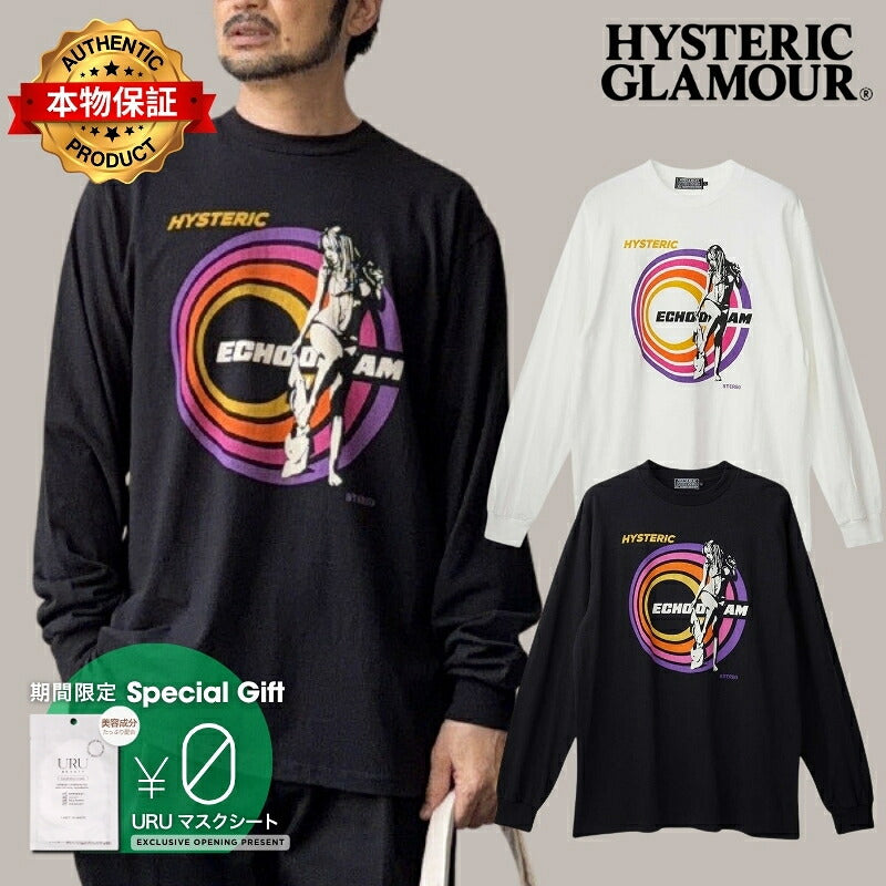 HYSTERIC GLAMOUR ヒステリックグラマー 【本物保証】 Tシャツ ストリート系 ユニセックス ヒステリックグラマー エコードリーム Tシャツ "ブラック"