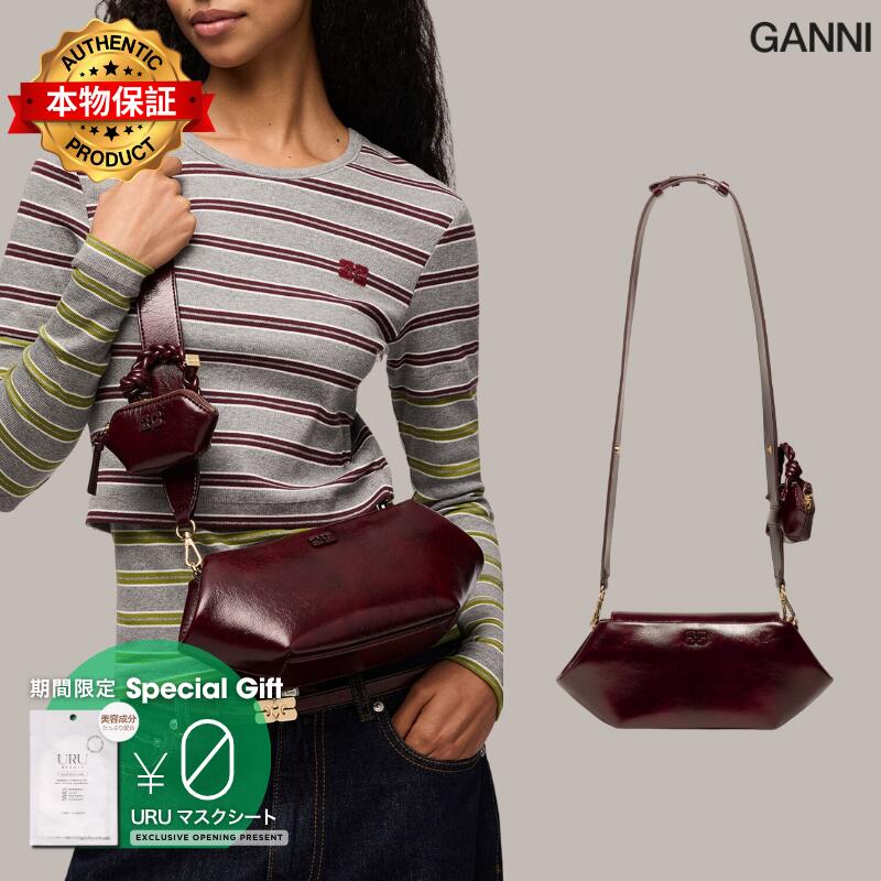 Ganni ガニー 【本物保証】 バッグ ストリート系 レディース Bou Bag East/West Shine