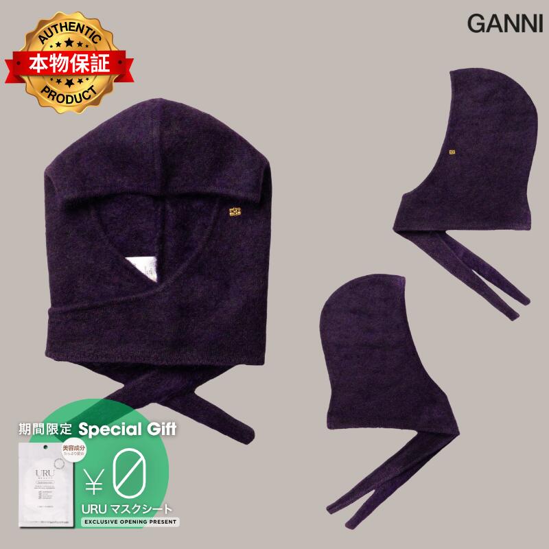 Ganni ガニー 【本物保証】 帽子 ストリート系 レディース Balaclava In Brushed Mohair