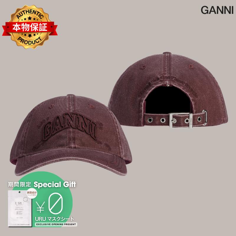 Ganni ガニー 【本物保証】 キャップ ストリート系 レディース Cap In Red Cotton