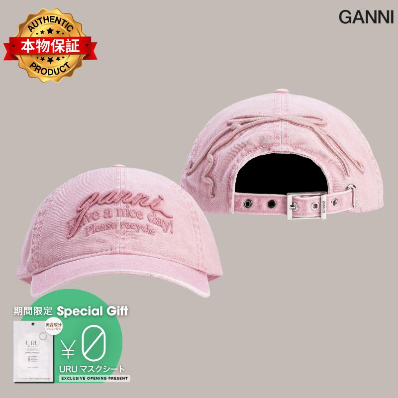 Ganni ガニー 【本物保証】 キャップ ストリート系 レディース Washed Cotton Cap