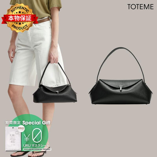 Toteme トテーム 【本物保証】 バッグ ストリート系 レディース T-LOCK GRAINED-LEATHER SHOULDER