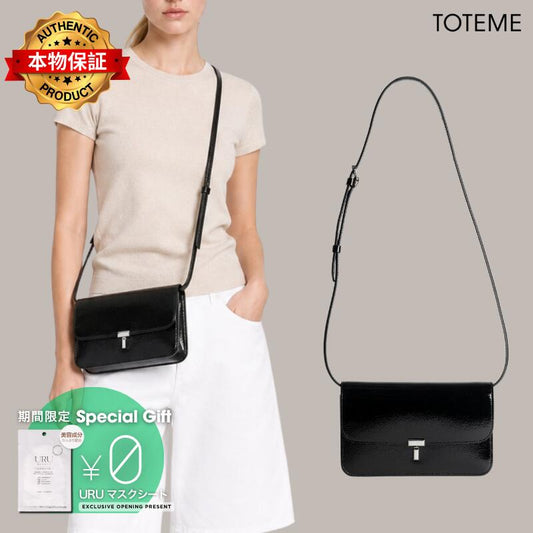 Toteme トテーム 【本物保証】 バッグ ストリート系 レディース T-Lock Grained-Patent Crossbody
