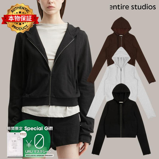 Entire Studios エンタイアスタジオ 【本物保証】 パーカー・スウェット ストリート系 レディース Lightweight Cropped Zip Up