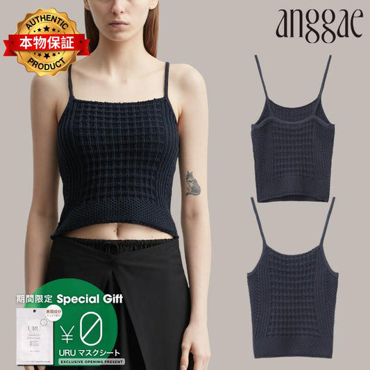 Anggae anggae 【本物保証】 Tシャツ ストリート系 レディース Waffle Bustier Top