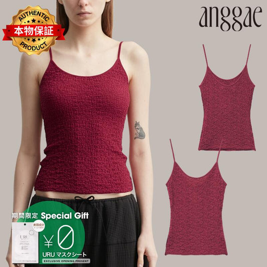 Anggae anggae 【本物保証】 Tシャツ ストリート系 レディース Textured Camisole