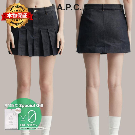 Apc アーペーセー 【本物保証】 スカート ストリート系 レディース Pleated Mini Skirt