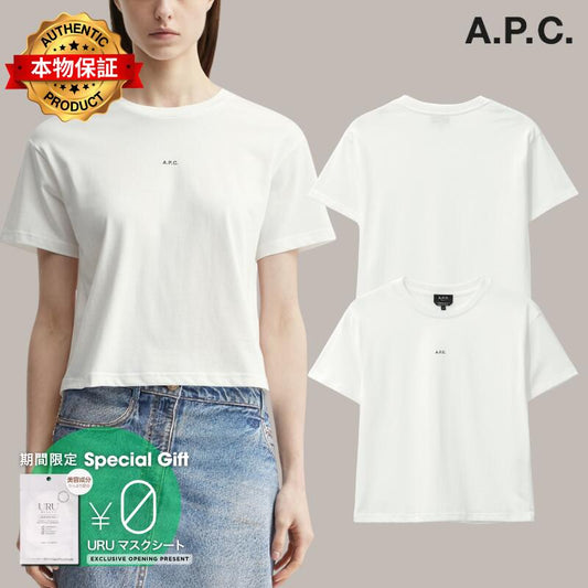 Apc アーペーセー 【本物保証】 Tシャツ ストリート系 レディース Boxy Micro Logo T-Shirt