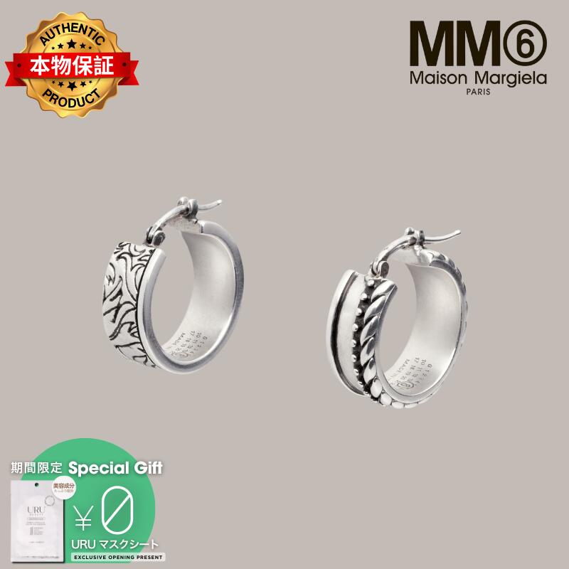 Mm6 Maison Margiela エムエムシックス　メゾン・マルジェラ 【本物保証】 ピアス ストリート系 ユニセックス Burnished Palladium Earrings